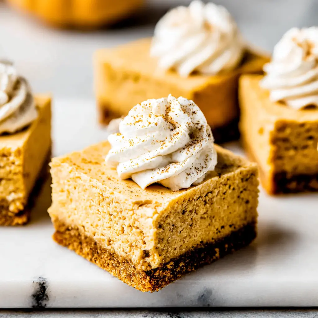 nobake pumpkin cheesecake bars - final presentation