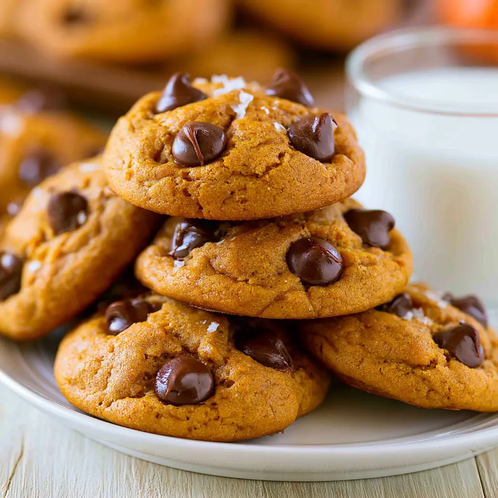 pumpkin chocolate chip cookies - final presentation