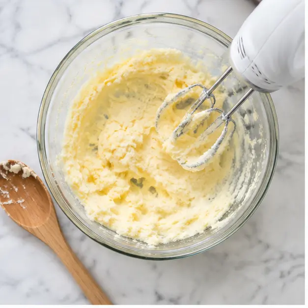 Step 1: Cream softened butter with sugar