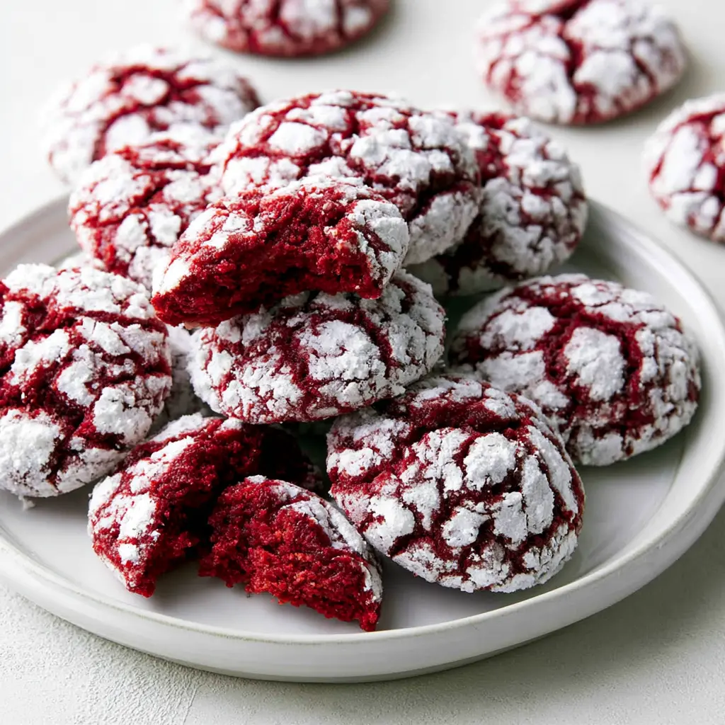 red velvet crinkle cookies 289797259