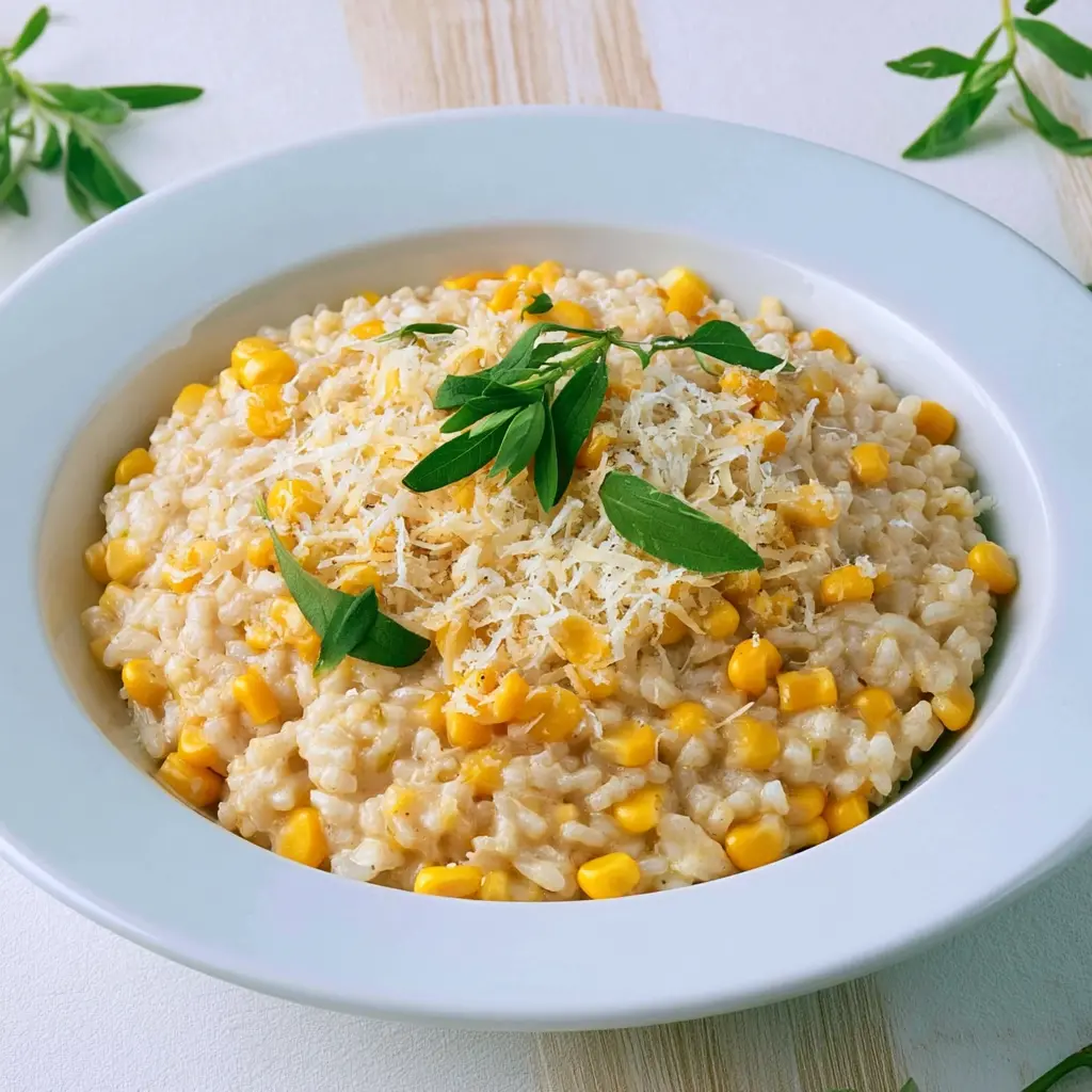sweet corn risotto 270881202
