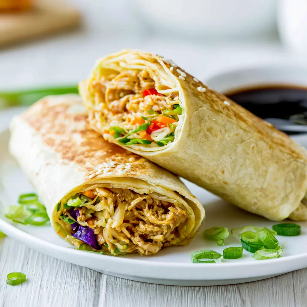 teriyaki chicken wrap - final presentation