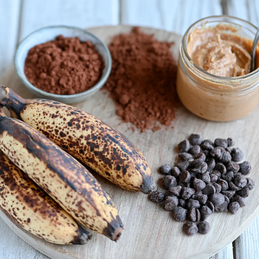 threeingredient banana brownies - main ingredients