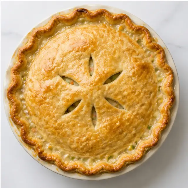 Baking until the crust is golden and filling bubbles