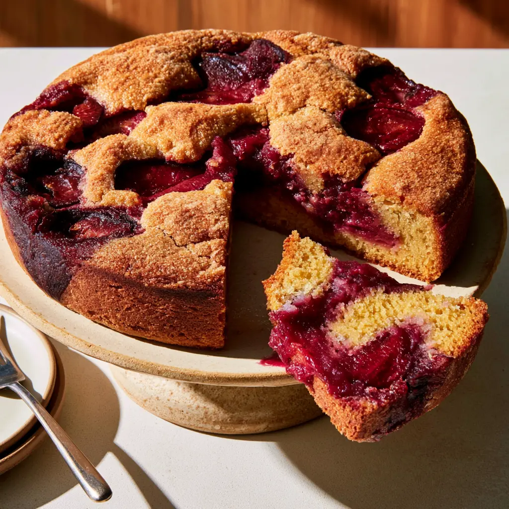 classic plum cake - final presentation