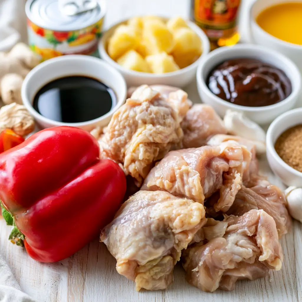 sweet hawaiian chicken - main ingredients